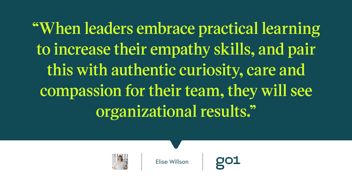 Quote graphic on embracing empathetic leadership