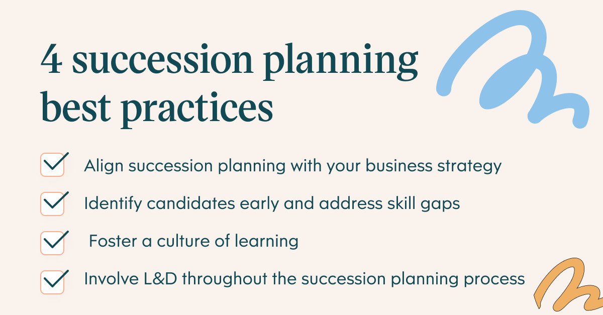 Infographic of 4 succession planning best practices