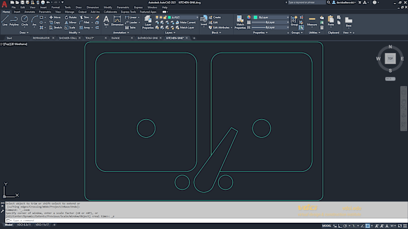 Draw Kitchen and Bath Fixtures (Part 3 of 10 - AutoCAD Basics ...